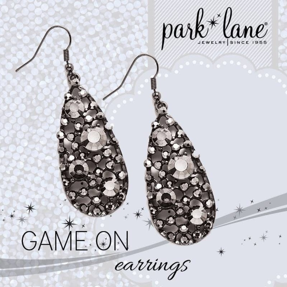 Park Lane - Game On - Hematite Teardrop Earrings